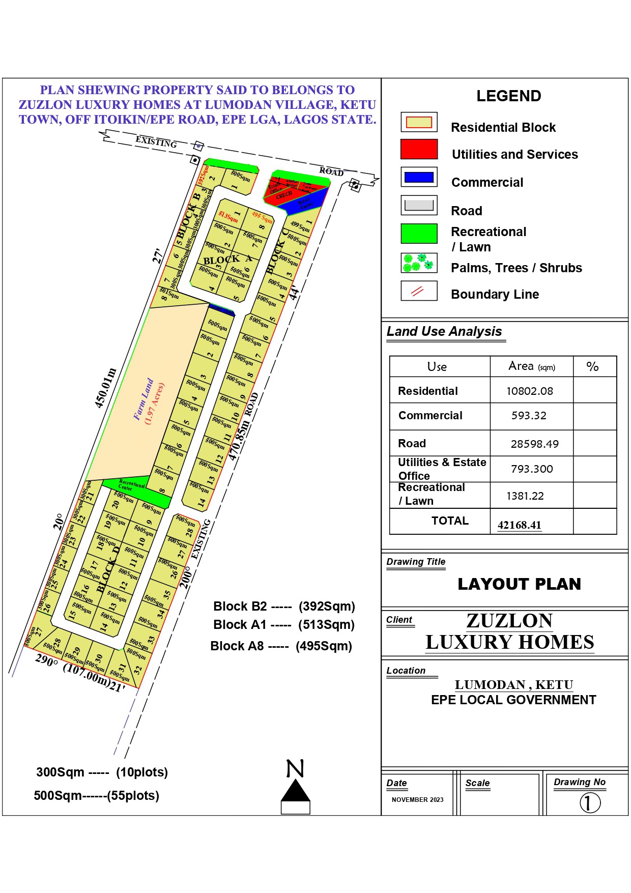 Layout of Zuzlon Luxury Homes